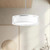 Dalton 16-in White Organza LED Pendant