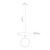 Dalton 16-in White Organza LED Pendant