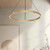 Cerchio 24-in Brushed Gold LED Pendant