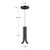 Husk 9-in Glossy Black LED Pendant