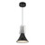 Floe 8-in Glossy Black/Clear Crystal LED Pendant