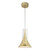Floe 8-in Metallic Brass/Clear Crystal LED Pendant