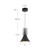 Floe 8-in Polished Nickel/Clear Crystal LED Pendant