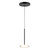 Stephord 4-in Black/Clear Glass LED Pendant
