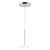 Stephord 4-in Chrome/Frosted Glass LED Pendant