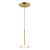 Stephord 4-in Metallic Brass/Clear Glass LED Pendant