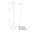 Stephord 4-in Black/Frosted Glass LED Pendant