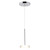 Stephord 4-in Chrome/Clear Glass LED Pendant