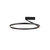 Roda 23-in Black LED Semi-Flush Mount