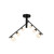 Cypress 24-in Black/Opal Glass LED Semi-Flush