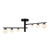 Cypress 24-in Black/Opal Glass LED Semi-Flush