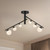 Cypress 24-in Black/Opal Glass LED Semi-Flush