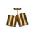 Keiko 14-in Brushed Gold 2 Lights Semi-Flush