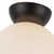 Arcadia 8-in Black/Opal Glass 1 Light Semi Flush Mount