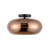 Trinity 14-in Black/Copper LED Semi Flush Mount