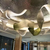 Modern Large Silk Ribbon Shape Ceiling Hanging Lamp