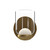 Cedar 4-in Brushed Gold/Clear LED Wall Sconce