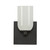 Nola 4-in Black/Glossy Opal Glass 1 Light Wall Sconce