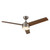 Nash 52-in White reversible blade Ceiling Fan with LED Light Kit - Brushed Nickel