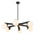 Briar 37-in Black Chandelier with Opal Glass - Black