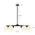 Briar 37-in Black Chandelier with Opal Glass - Black