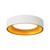 Nix 5-in White dimmable LED Flush Mount with Gold Accents - White/Gold