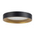 Nix 7-in Black dimmable LED Flush Mount with Gold Accents - Black/Gold