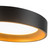Nix 7-in Black dimmable LED Flush Mount with Gold Accents - Black/Gold
