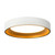 Nix 7-in Black dimmable LED Flush Mount with Gold Accents - White/Gold