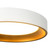 Nix 7-in Black dimmable LED Flush Mount with Gold Accents - White/Gold