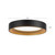 Nix 7-in Black dimmable LED Flush Mount with Gold Accents - White/Gold