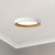 Nix 9-in White dimmable LED Flush Mount with Gold Accents - White/Gold