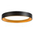 Nix 9-in White dimmable LED Flush Mount with Gold Accents - Black/Gold