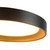 Nix 9-in White dimmable LED Flush Mount with Gold Accents - Black/Gold