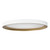Nix 15-in White dimmable LED Flush Mount with Gold Accents - White/Gold