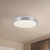 Yanis 12-in Black dimmable LED Flush Mount - Brushed Nickel