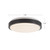 Yanis 12-in Black dimmable LED Flush Mount - Brushed Nickel