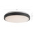 Yanis 16-in Black dimmable LED Flush Mount - Black