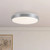 Yanis 16-in Black dimmable LED Flush Mount - Brushed Nickel