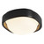 Pebble 8-in Chrome dimmable LED Flush Mount - Glossy Black