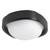 Pebble 8-in Chrome dimmable LED Flush Mount - Glossy Black