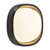 Pebble 8-in Chrome dimmable LED Flush Mount - Glossy Black