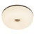 Jada 12-in Black dimmable LED Flush Mount with Matte Opal Glass - Black/Opal Glass