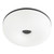 Jada 12-in Black dimmable LED Flush Mount with Matte Opal Glass - Black/Opal Glass
