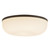 Jada 12-in Black dimmable LED Flush Mount with Matte Opal Glass - Black/Opal Glass