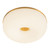 Jada 12-in Black dimmable LED Flush Mount with Matte Opal Glass - Brushed Gold/Opal Glass