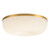 Jada 12-in Black dimmable LED Flush Mount with Matte Opal Glass - Brushed Gold/Opal Glass