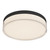 Quara 7-in White dimmable LED Flush Mount - Black