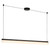Nio 45-in Black dimmable LED Linear Pendant with Ribbed Opal Diffuser - Black