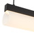 Nio 45-in Black dimmable LED Linear Pendant with Ribbed Opal Diffuser - Black